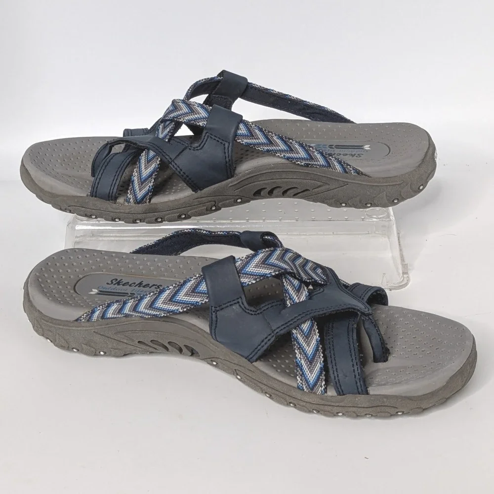 Skechers Women's Size 8 Navy Blue Sport Sandals Strappy Outdoor Comfort